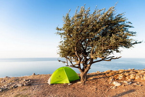 палатка утром Ильяс-Кая