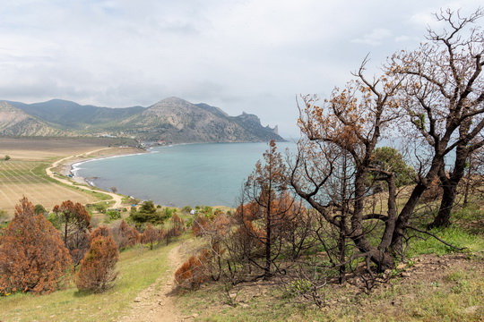 спуск с кечит-вермез в кутлахскую бухту - горный поход по Крыму