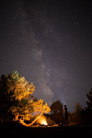 Фотография звездного неба в Крыму на горе Ай-Петри