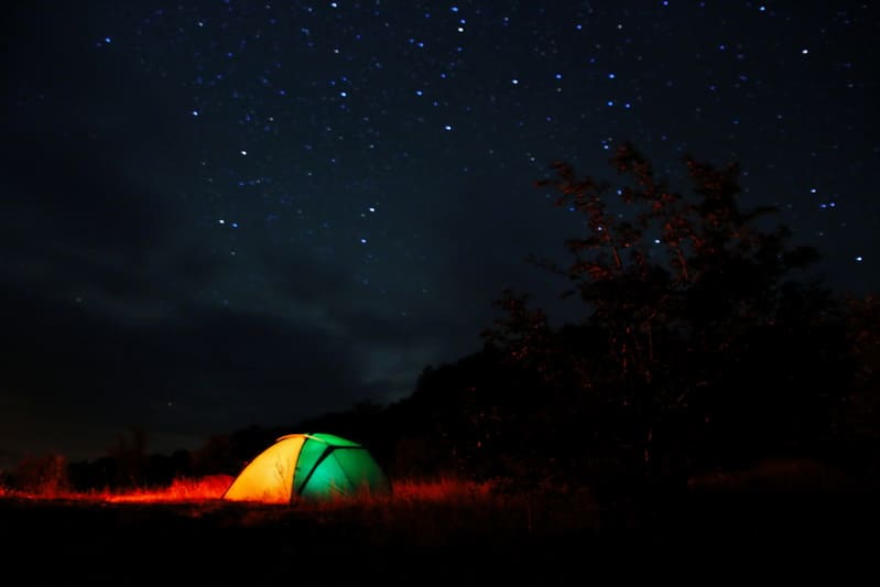 Звездная ночь над большим каньоном Крыма
