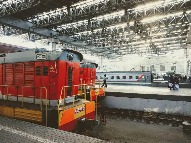 Поезд на Казанском вокзале в Москве