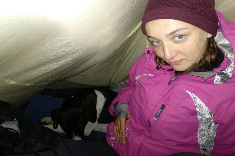 В палатке с собакой в Турции
